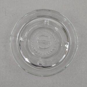 VTG 70s Sheraton Hotel 5" Round 4 Rest Clear Double Rim Glass Ashtray Dish